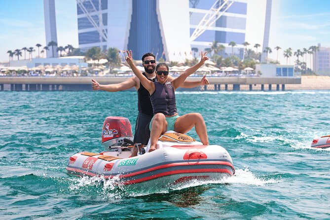 Self Drive boat tour Dubai : JBR, Atlantis and Burj Al Arab - Taking the wheel at Dubai Harbour