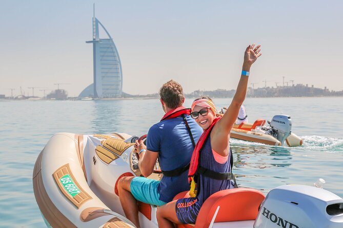 Self-Drive Speedboat Tour in Dubai - Burj Al Arab and the first fast run