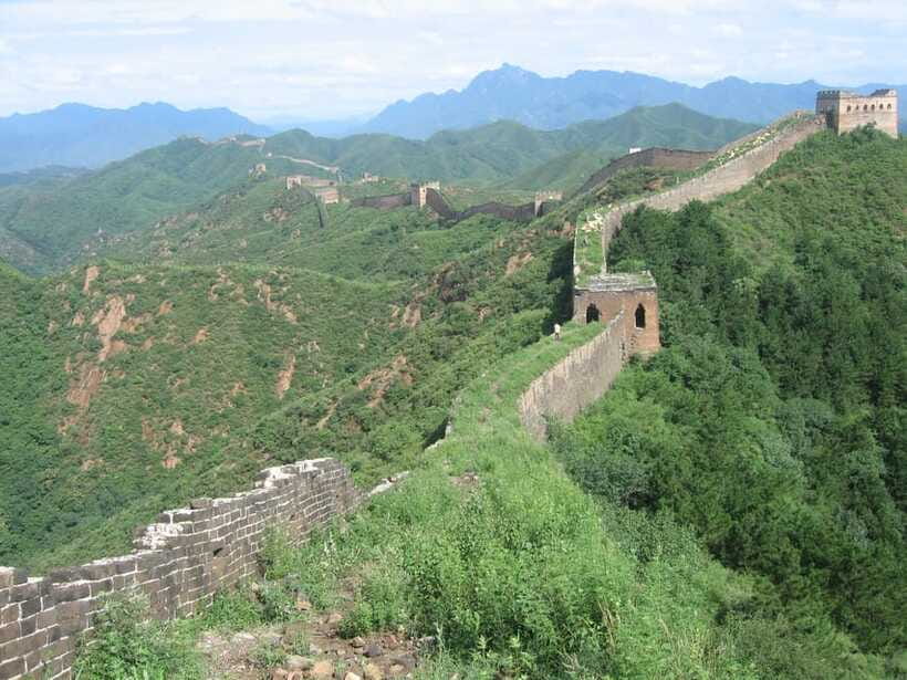 Self-guided challenging hiking from Jinshanling to Gubeikou - Leaving the wall at Taochunkou