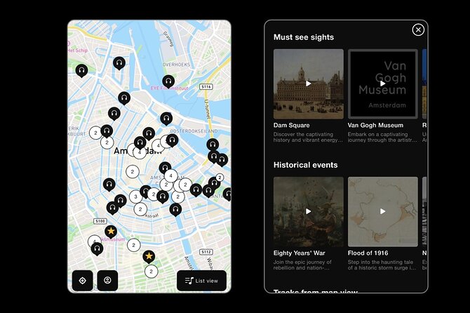 Self Guided Tours Amsterdam With 100 Captivating Audio Stories - How the browser access works