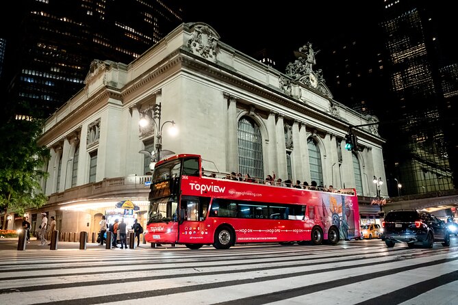 Skyline Night Bus Audio Narrated Tour Experience - New York at night from the upper deck