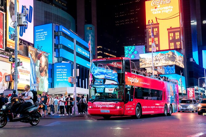 Skyline Night Bus Audio Narrated Tour Experience - Rockefeller Center and Radio City after sunset