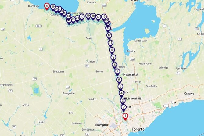 Smartphone Audio Driving Tour between Collingwood and Toronto - Civic Holiday, a Museum, and Local People