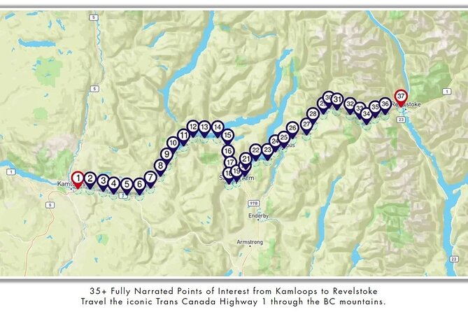 Smartphone Audio Driving Tour between Kamloops & Revelstoke - BC Wildlife Park and the value of passing commentary