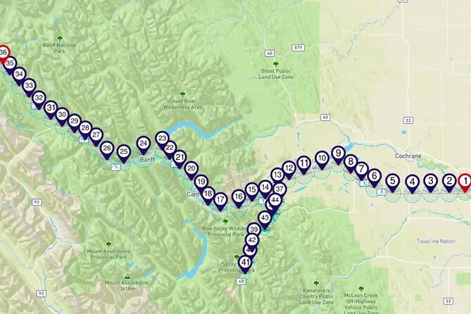 Smartphone Audio Driving Tour between Lake Louise and Calgary - What the $8.22 price really buys you