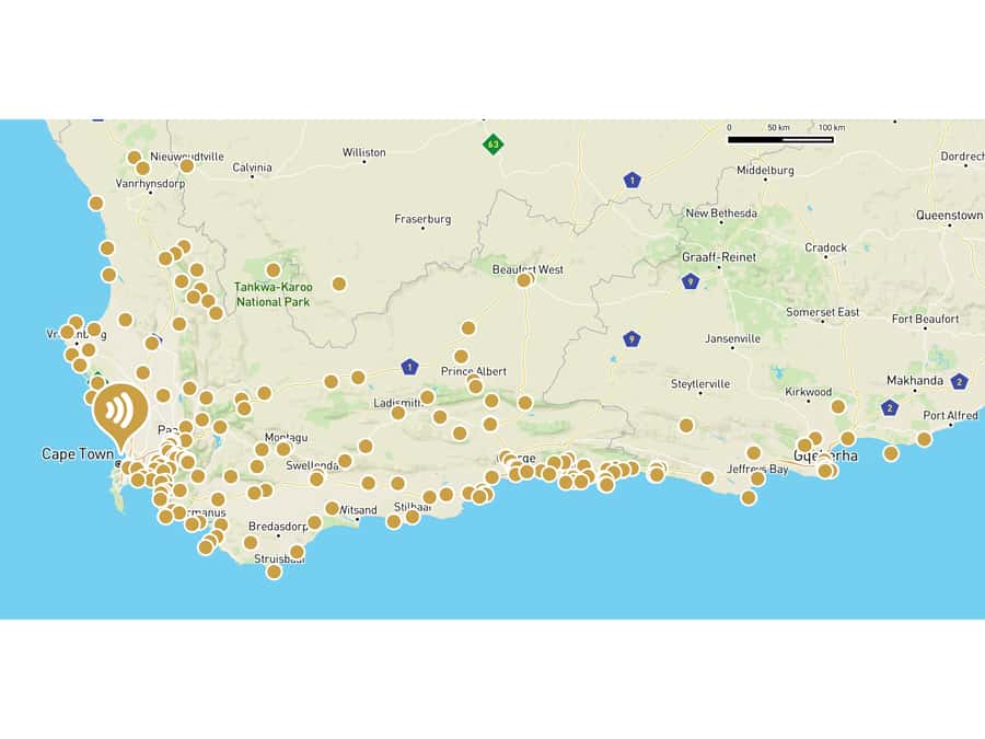 South Africa: Audioguide App for Garden Route & Western Cape - How the GPS playback works in practice