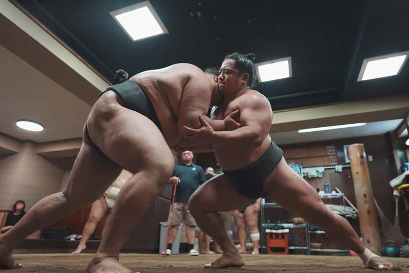 Tokyo: Sumo Keiko Training Tour with Audio Guide & Photo - Watching Real Practice at Nakamura-beya