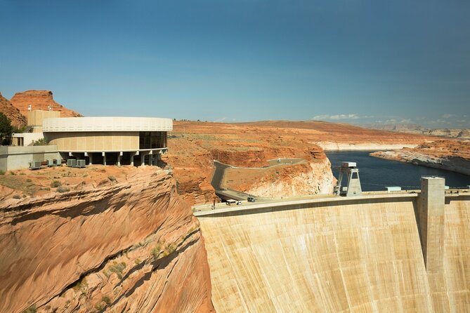 Ultimate Arizona Self-Guided Driving and Walking Tour Bundle - Hoover Dam from the road to the concrete wall