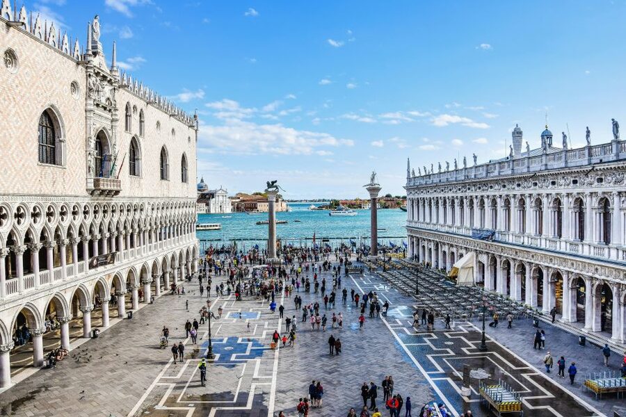 Venice: St. Mark's Basilica Ticket with Audio Guide - Meeting beneath the blue Clock Tower
